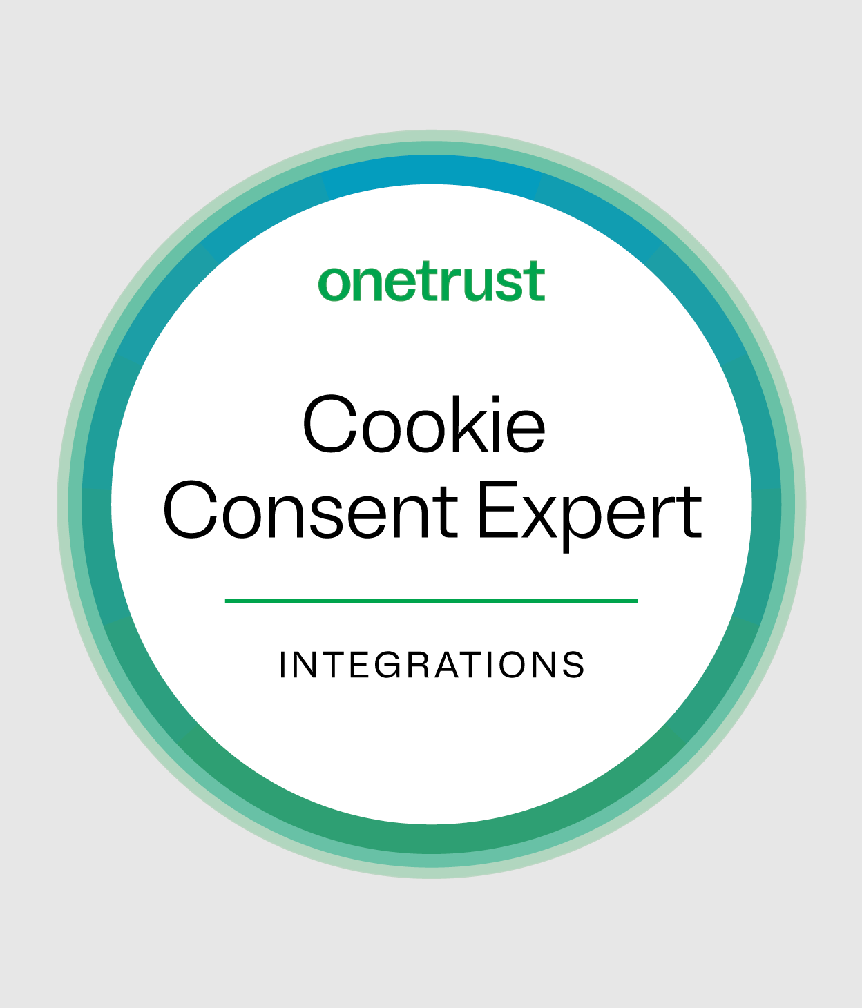 Circle icon that reads: "OneTrust Cookie Consent Expert: Integrations"
