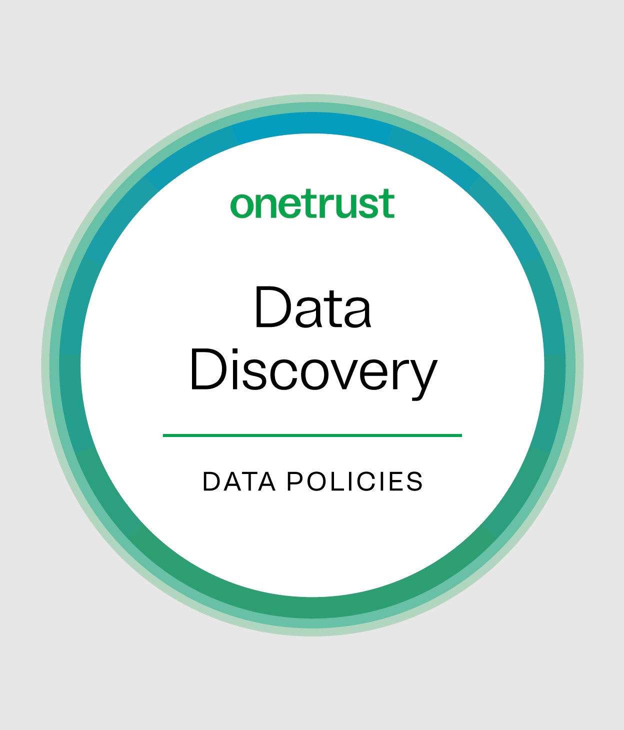 Circle icon that reads "OneTrust DataDiscovery: Data Policies"