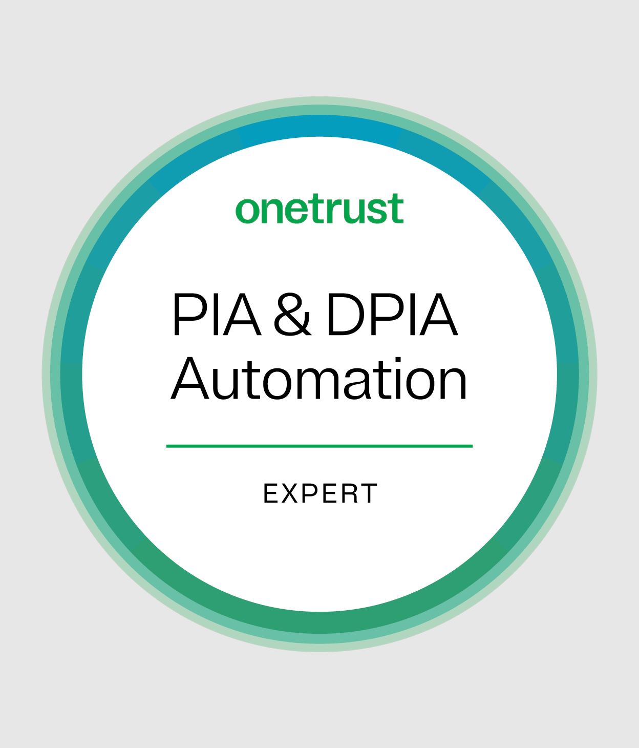Circle icon that reads "OneTrust PIA & DPIA Automation: Expert"