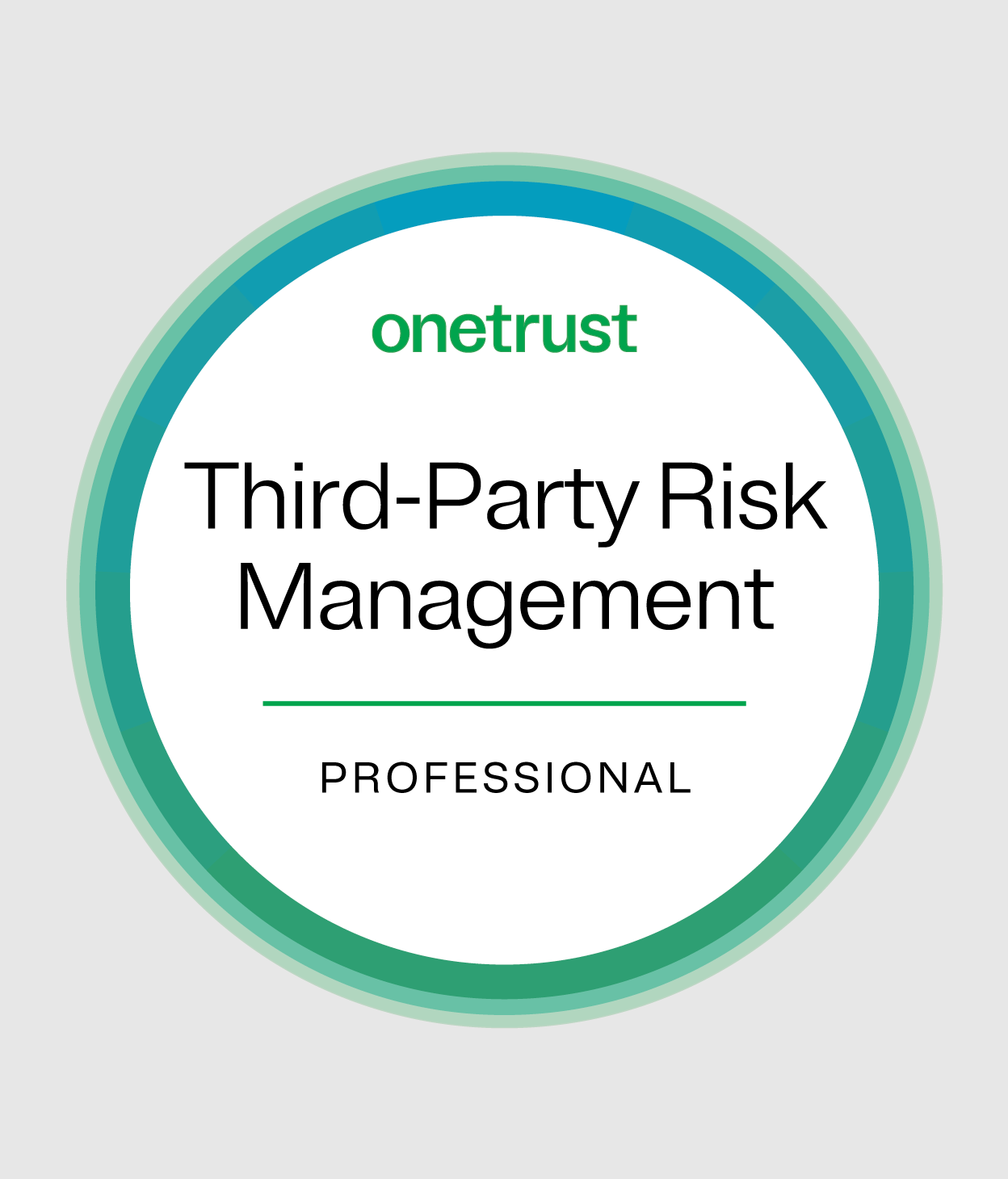 Circle icon that reads "OneTrust Third-Party Risk Management: Professional"