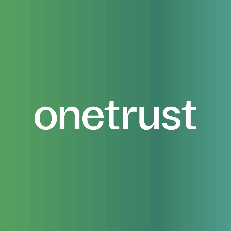 OneTrust logo on a green gradient background