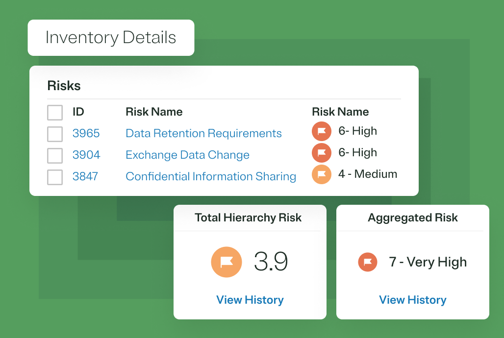 Snapshot of third-party management workstreams within the OneTrust platform