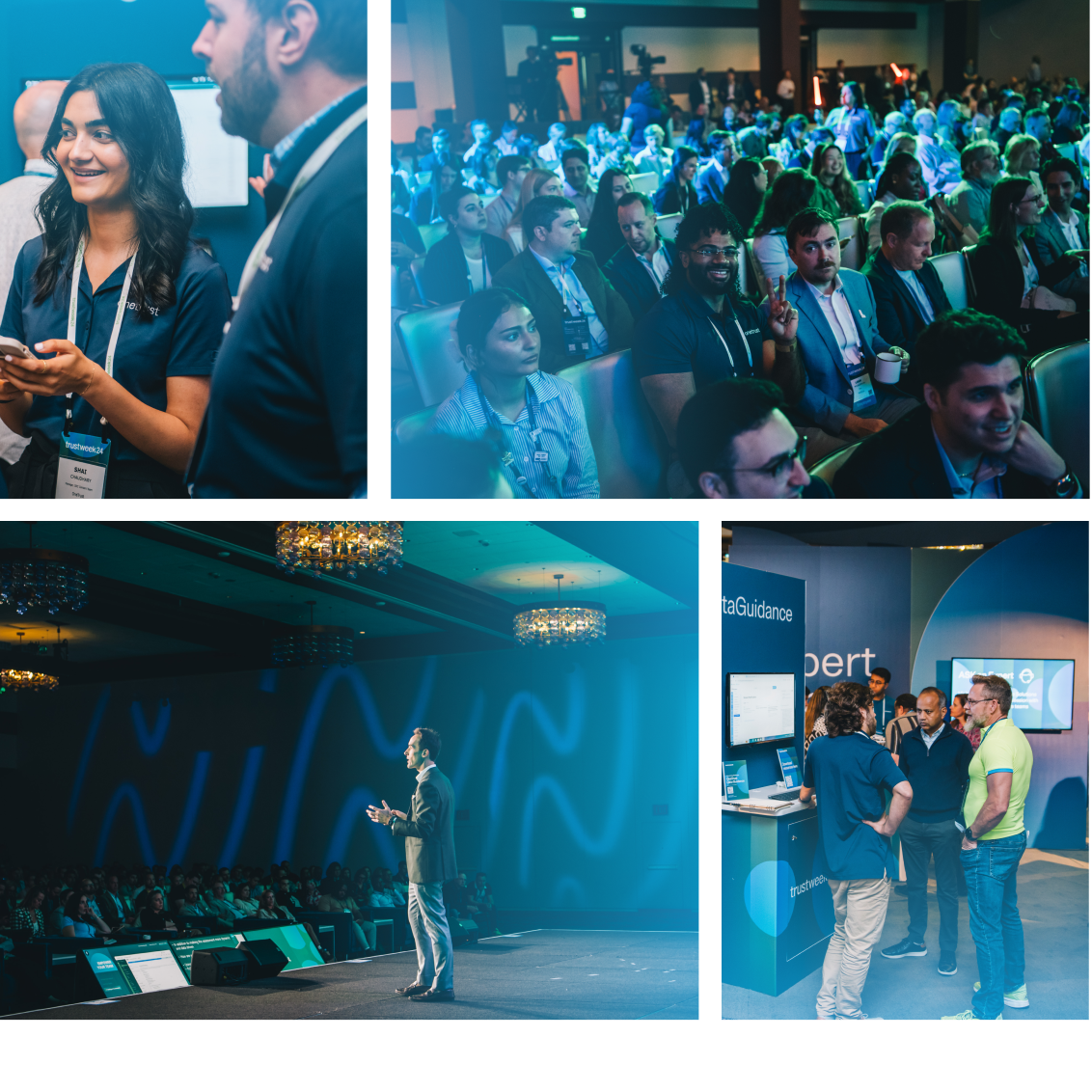 Collage of photos from TrustWeek 2024 event in Austin